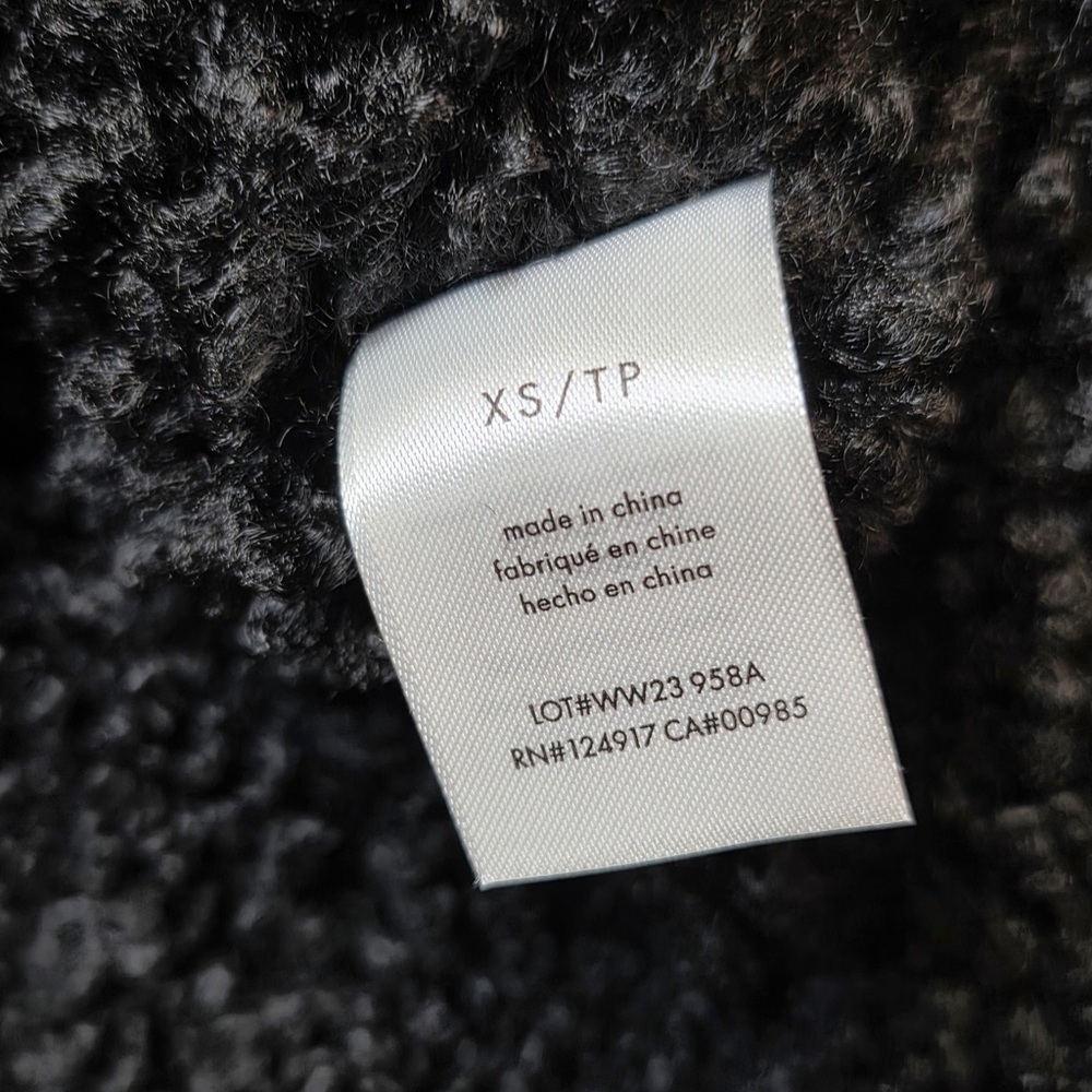 NWT WEWOREWHAT Cropped Sherpa Moto Jacket in Dark Patina & Black Sherpa XS 6451 - Picture 8 of 10
